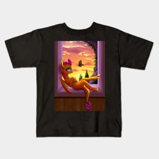 Smolder Sitting On The Window Kids T-Shirt
